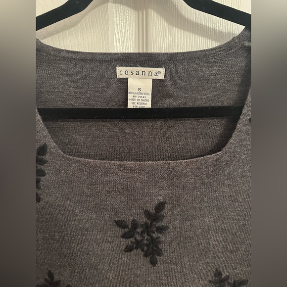 Merino Embroidered Square Neck Sweater - Picture 3 of 7